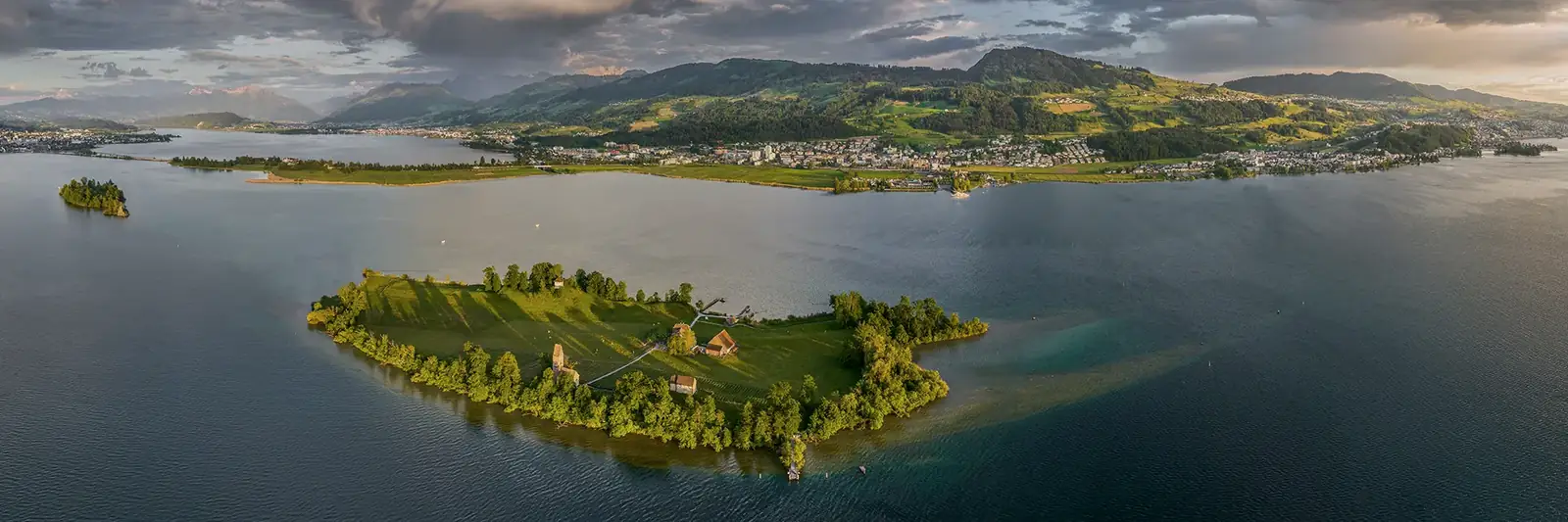The island of Ufenau on Lake Zurich, off Pfäffikon SZ